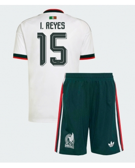 Billige Fotballdrakt Mexico Israel Reyes #15 Replika Bortedraktsett Barn VM 2026 Kortermet (med bukser)
